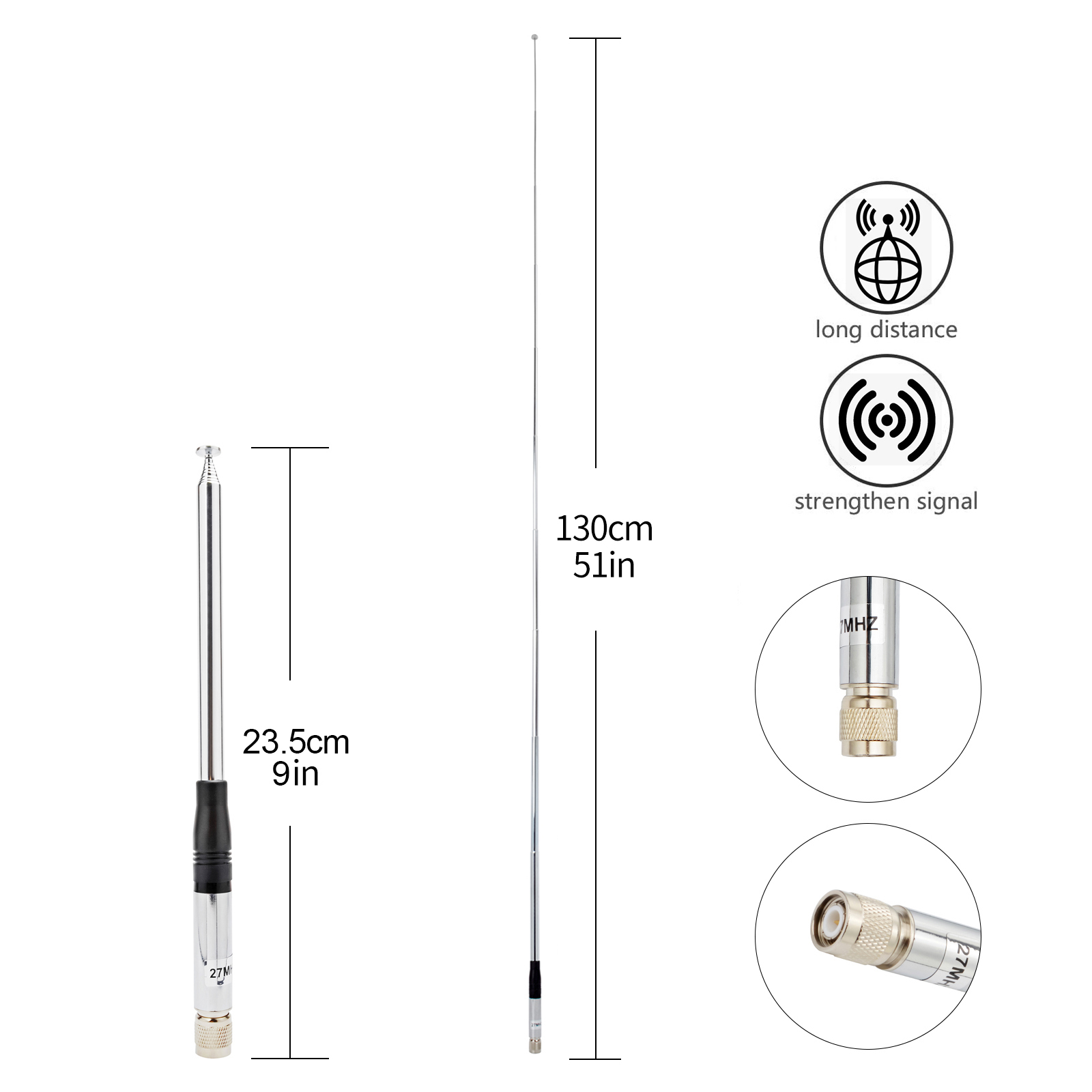 Cb 안테나 TNC 스테인레스 스틸 텔레스코픽 로드 H - Fishing Rod Telescopic 리뷰 및 가격