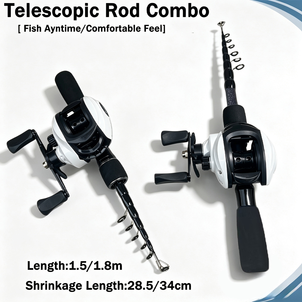 1.5/1.8m 초경량 65g 텔레스코픽 낚싯대와 릴  - Fishing Rod Combo 리뷰 및 가격