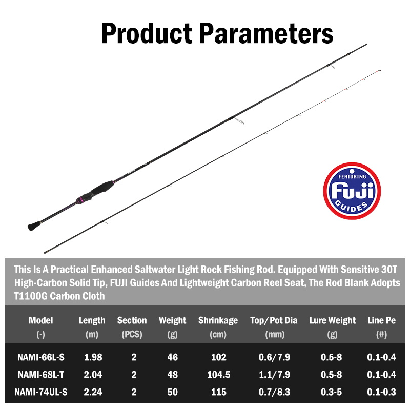 LEYDUN NAMI 초경량 아징 록 낚싯대 50g S - Fishing Rod Surf 리뷰 및 가격